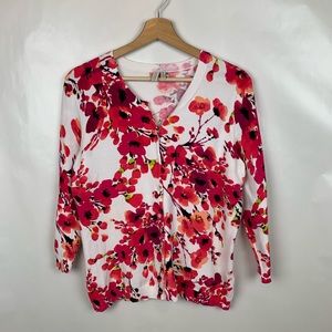 🌷MADISON 3/4 Sleeve Cardigan Sweater MultiFloral